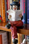 figure, clown, read