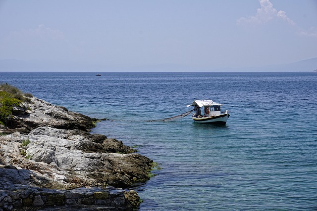 Grecia, El Verano, Barco De Pesca