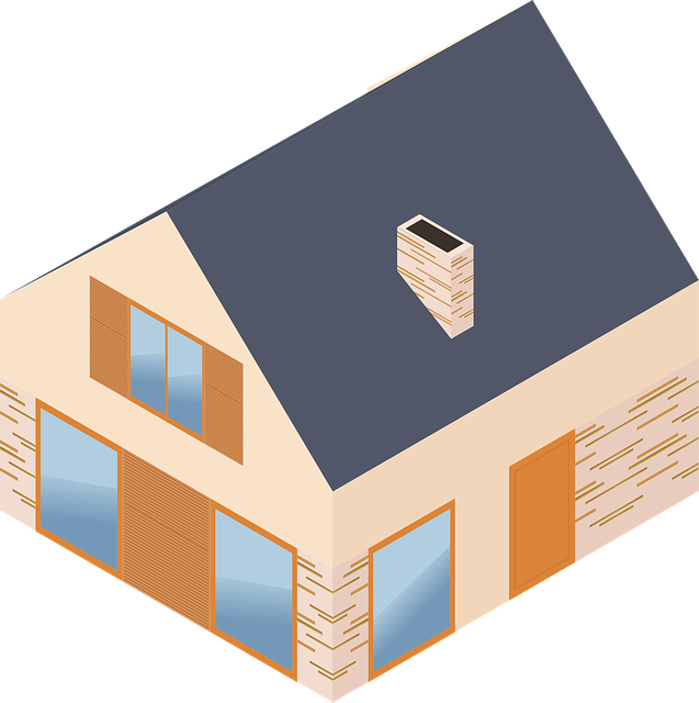 Free house isometry country house vector