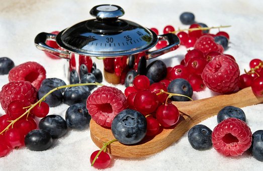 Berries, Mixed, Raspberries, Blueberries