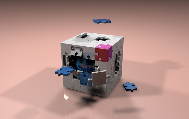 Download free HD stock image of Cube Pieces Free cube pieces geometric figure illustration