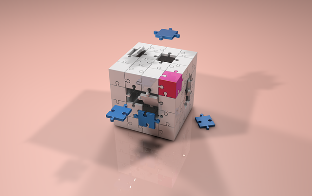 Free square cube puzzle illustration