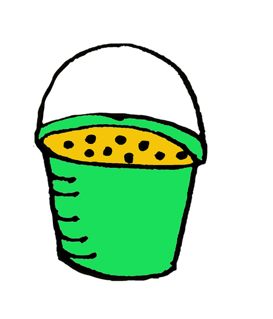 Free bucket summer sea illustration