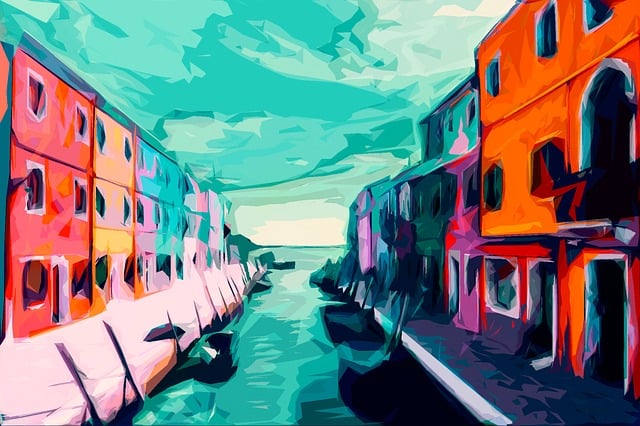 Free burano venice italy illustration