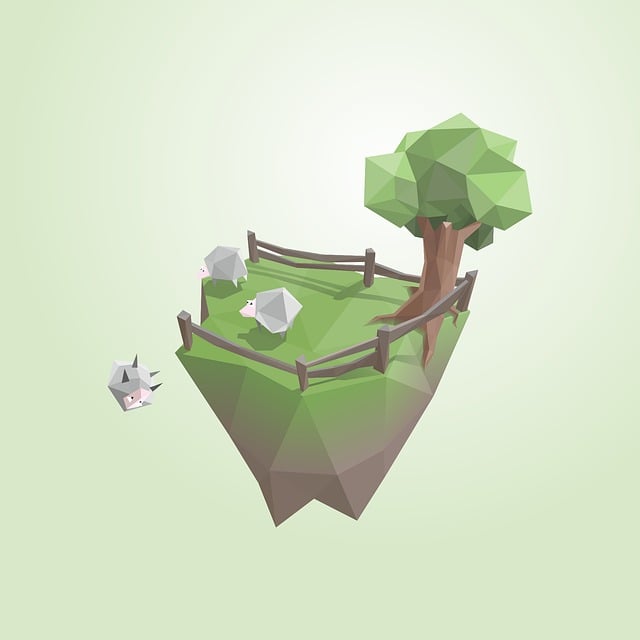 Free island sheep low poly vector