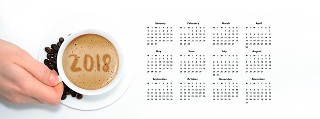 Free new year's day coffee cup illustration