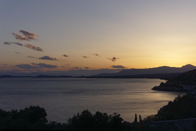 Atardecer, Grecia, Paisaje, Panorama