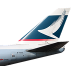boing 747, fin, cathay pacific