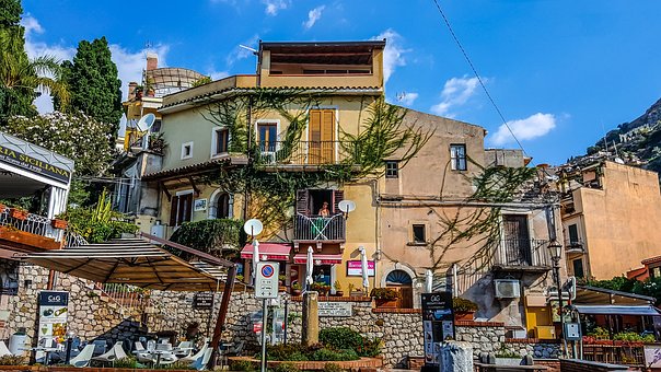 Sicily, Life, City, Taormina, Home