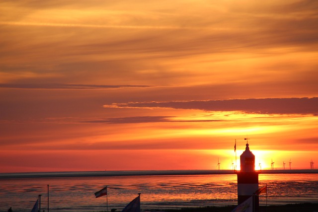 Free Sunset North Sea photo and picture