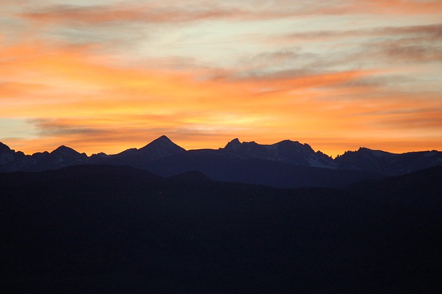 Free Sunset Mountains photo and picture