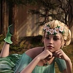 girl, forest, landscape