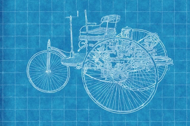 Free car old car blueprint illustration