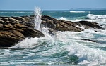 sea, rock, wave