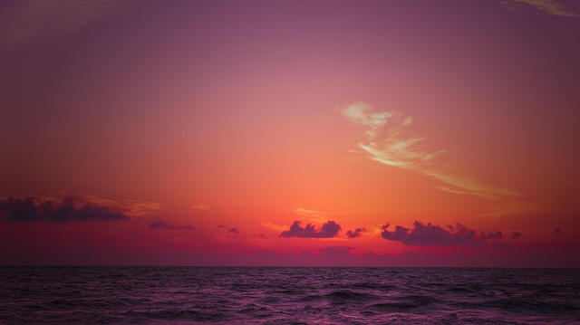Free Beach Sunset Sea photo and picture