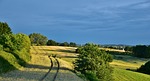 landscape, twilight, field