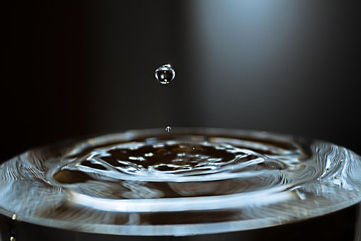 Wasser, Wassertropfen, Kristallglas