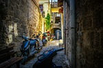 alley, rhodes, greece