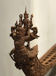 wood carving, royal barge, vishnu