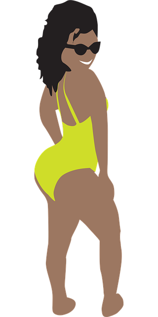 Free thick chick thick woman woman in green suit vector
