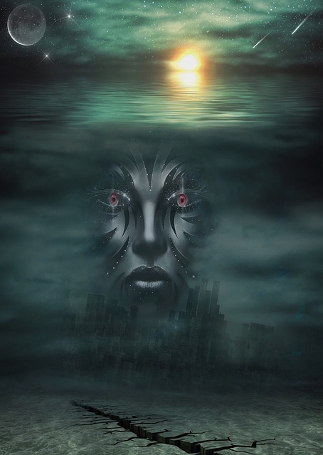 Free fantasy science fiction cover illustration