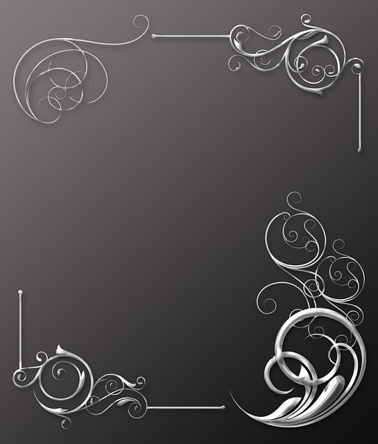 Free victorian art deco corner illustration