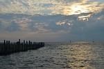 sunup, sunrise, sea view