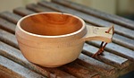 wood cup, kuksa, finland