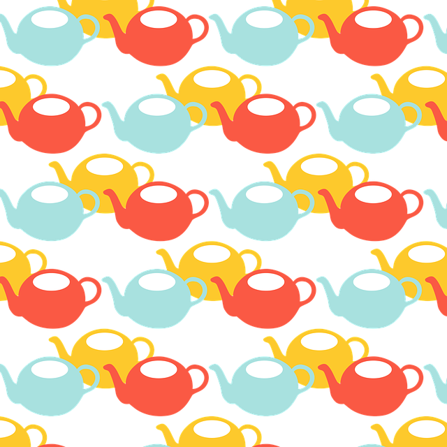 Free teapot pattern seamless illustration