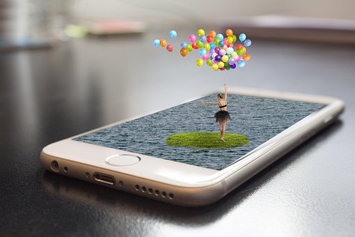 Smartphone, Komponere, Danser, Balloner