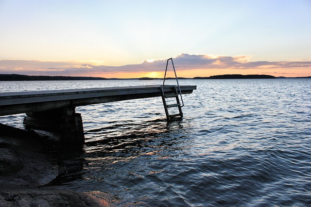Seebrücke, Sonnenuntergang, Meer, Wasser