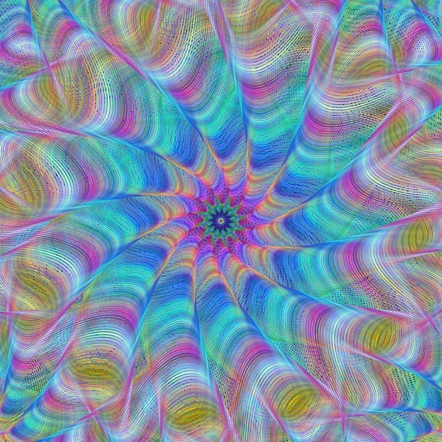 Free fractal curve decor illustration