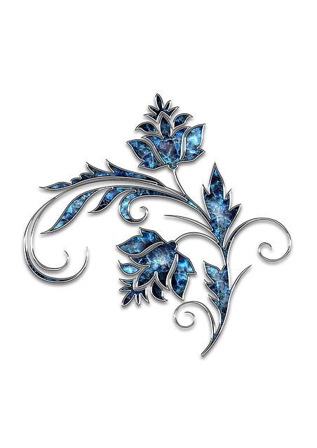 Dekor, Dekoration, Schmuck, Blume, Blau