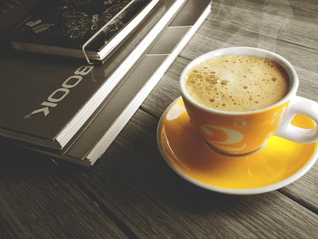 Coffe, Cup, Notebook, Break, Office