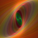 ellipse, fractal, orange
