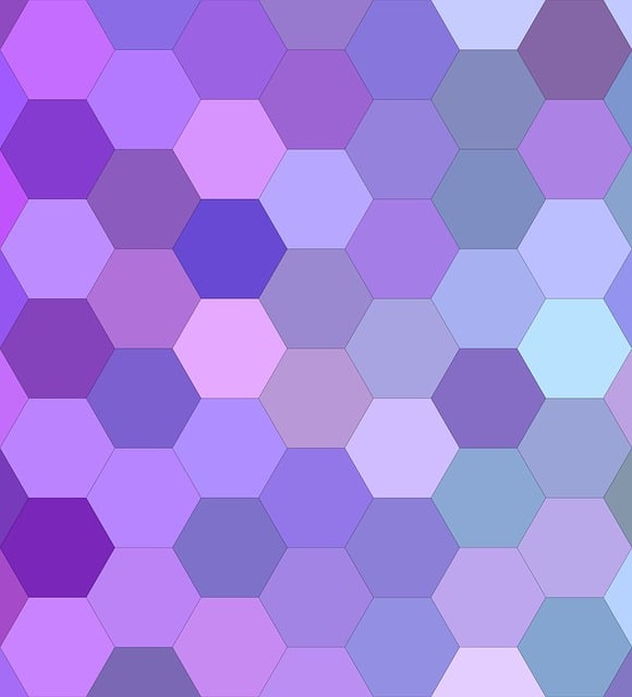 Free purple hexagon background illustration