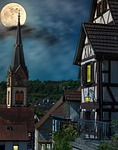 romance, fachwerkhäuser, historic old town