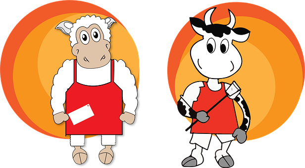 Free Cow Sheep vector and picture