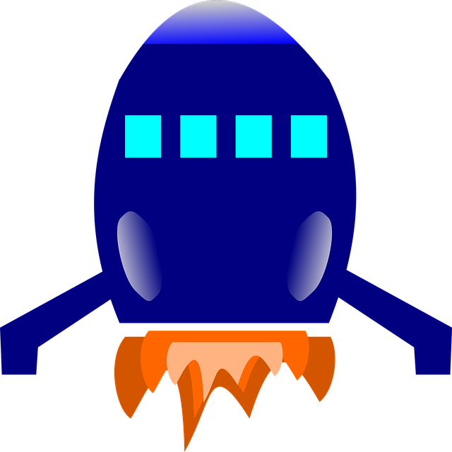 Free Rocket Blue vector and picture