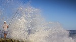 fishing, surprise, giant wave