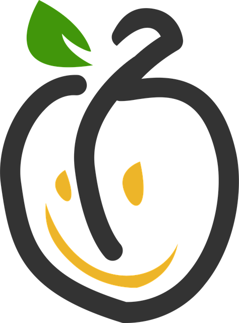 Free pictogram fruit apricot illustration