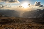 wadi dana, jordan, sunset