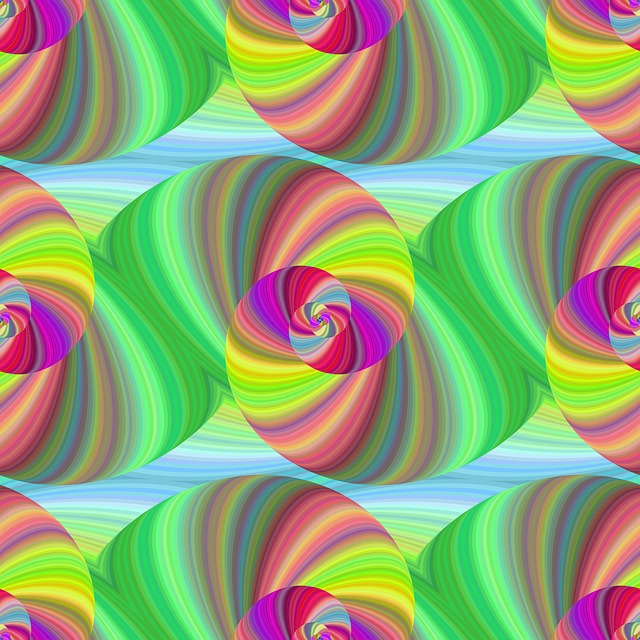 Nahtlos, Muster, Drehen, Spiral, Strudel