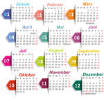 calendar, 2018, isolated