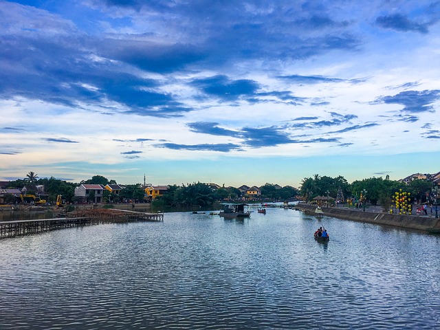Hoi An, Vietnam, Boot, Vissers, Boten