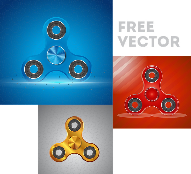 Free spinner fidget spinner hand spinner illustration