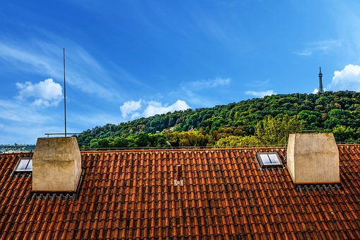 プラハ, チェコ, プロフィールペトリン タワー, タワー, 屋根, 旅行