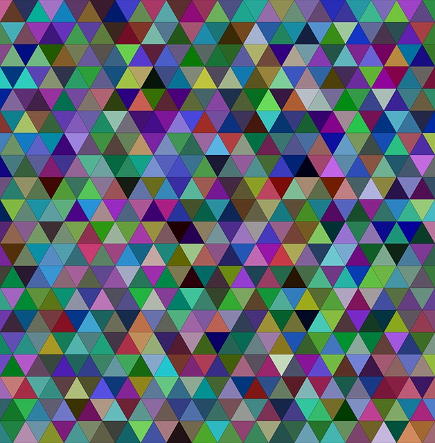 Free triangle tile mosaic illustration