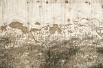 wall engraved, heart, roughcast