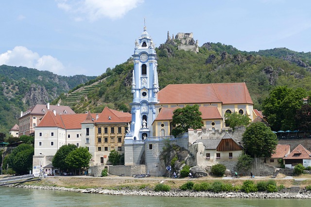 The castle ruin above Dürnstein and the Danube, Wachau
